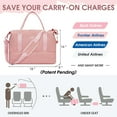 thumbnail image 3 of Travel Duffel Bags For Spirit Airlines 18x14x8 Personal Item Bag Underseat Carry on with Wet Pocket Shoe Compartment USB Charging Port for Business, 3 of 9