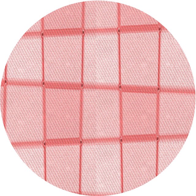 Ahgly Company Machine Washable Indoor Round Transitional Pink Area Rugs, 3' Round