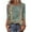 Army Green, variant on 3/4 Length Sleeves T-Shirt for Women Boho Style Floral Shirts Classic Crewneck Loose Comfy Tunic Tops Blouse Tees Multicolor Medium