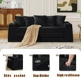 thumbnail image 6 of Eyisean 82'' Futon Boneless Couch Lounge Loveseat with Pull-Out Bed, 2 in 1 Convertible Sofa Bed, Corduroy Folding Floor Mattress Couch for Living Room/Apartment, No Assembly Required, 6 of 11