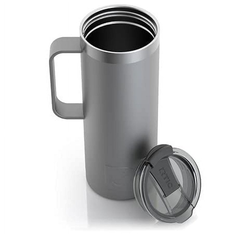 RTIC 20 oz Stainless Steel Insulated Travel Mug, Splash-Proof Lid, Graphite