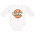 thumbnail image 3 of Inktastic Cowboy Vintage Logo Boys Long Sleeve Baby Bodysuit, 3 of 5