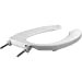thumbnail image 3 of Bemis 1055SSC000 Elongated Plastic Open Front Less Cover Toilet Seat with Self-Sustaining Check Hinge, White, 3 of 4