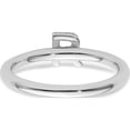 thumbnail image 5 of Jewelry by Sweet Pea 14K White Gold Stackable Diamond Initial R Size 7 Ring, 5 of 5
