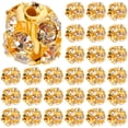 thumbnail image 2 of 90pcs Diy Jewelry Making Beads Spacer Beads Loose Beads Inlaid with Rhinestone, 2 of 9
