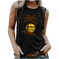 thumbnail image 2 of Wycnly Tank Top for Women Gym Tops for Women Summer Hawaiian Vacation Loose Comfy Tank Tops 2025 Casual Coconut Tree Print Sleeveless Tops Girls Sleeveless Shirt, 2 of 5