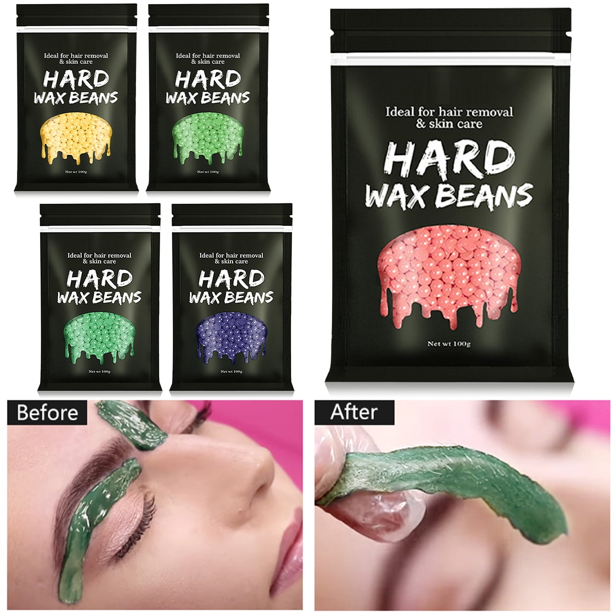 Everso Hard Wax Beads 100g Sensitive Skin Formula Fast Melting Hair