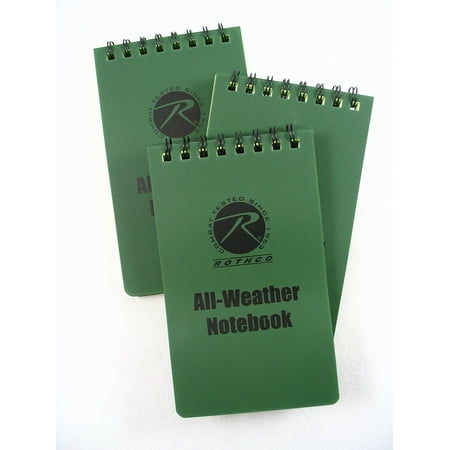 3 Pack Tactical All-Weather Waterproof 3x5 Green PVC Notebooks - Best Buy, 3 x 5 Inches By