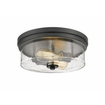 2 Light Flush Mount in Fusion Style 13 inches Wide By 5.25 inches High-Matte Black Finish Bailey Street Home 372-Bel-2959200