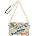 thumbnail image 2 of FORMRS Women Crossbody Purse with Chain Strap Vegan Leather Shoulder Handbag, Blue Sardines Pattern, 2 of 7