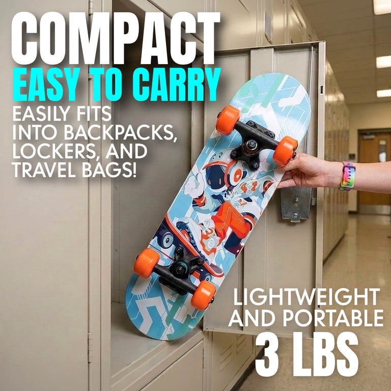 Madd Gear Mini Cruiser 22" Skateboard, Black Locker Board photo 5