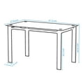 thumbnail image 3 of MAYEERTY 5-Piece Dining Table Set – Modern Glass Table with 4 PU Leather Chairs, 3 of 7