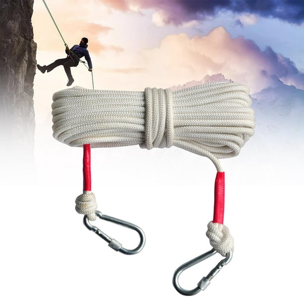 Climbing Rope, Durable Nylon Rope, Escape Rope with Hooks, Sturdy