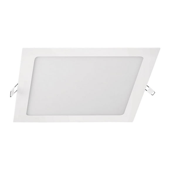 Luminario ultradelgado cuadrado p/empotrar 18W, luz cálida Volteck 47408