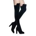 thumbnail image 5 of Shoe'N Tale Women Faux Suede Chunky Heel Stretch Over The Knee Thigh High Boots, 5 of 5