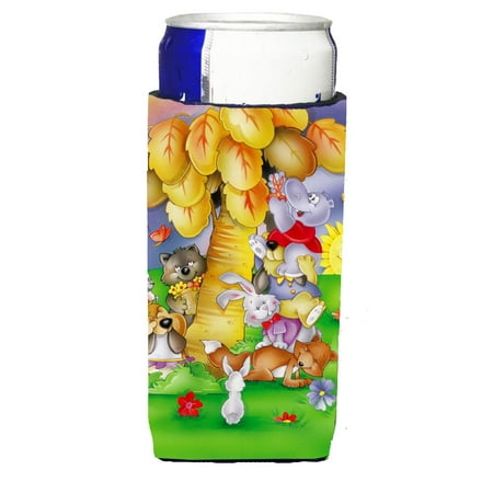 

Carolines Treasures APH0977MUK Animals under the coconut tree Michelob Ultra beverage insulators for slim cans Slim