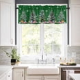 thumbnail image 3 of Christmas Kitchen Curtains and Valances Set, Xmas Tree Gift Lanterns Snowflakes Green Rod Pocket Window Valance 18 Inch Window Curtain Panels for Living Room Bedroom Laundry, 27.5x36in, 3 Pieces, 3 of 7