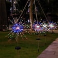 thumbnail image 3 of Guirnalda de luces de diente de león con enchufe solar para fuegos artificiales, luces decorativas navideñas impermeables para exteriores, 3 of 5