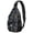 Bigfoot and Campfire Black Pattern, variant on Bigfoot and Campfire Black Pattern Sling Backpack, Unisex Daily Travel Sling Pack with Side Mesh Pockets, Breathable Padded Back Gift Ideas for Travel Shopping Commuting