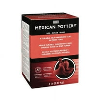 AMACO Mexican Pottery Ready-for-Use Self-Hardening Modeling Clay, 25 lb, Red