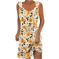 thumbnail image 2 of Taylonsss Womens Summer Dress Sleeveless Strappy V Neck Flowy Casual Floral Print Beach Vacation Maxi Dress, 2 of 5