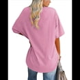 thumbnail image 3 of Camiseta Básica de Corta con Cuello en V, Color Rojo , Talla L, 3 of 5