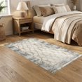 thumbnail image 2 of ODIKA 5'x7' Ultra-Soft Area Rug, Large Bound Trellis Faded Border Transitional Vintage None Washable, Bare feet friendly, Silk-Touch for Bedroom Home office, 2 of 7