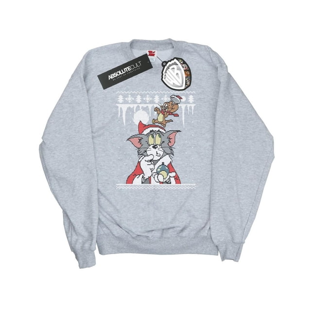 Tom And Jerry Mens Christmas Fair Isle Sweatshirt