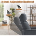 thumbnail image 6 of Rocker Recliner Chair with Heat Massage - Manual Swivel Recliner, Lumbar Heat, 8 Vibration Points, Fabric for Living Room, Bedroom, 6 of 8