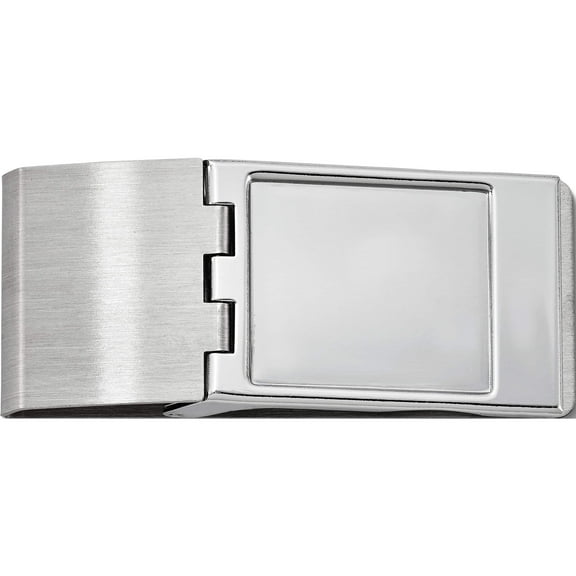 Fashion Silver-Tone Hinged Money Clip (25.5 X 2.5) Made In China gm4886