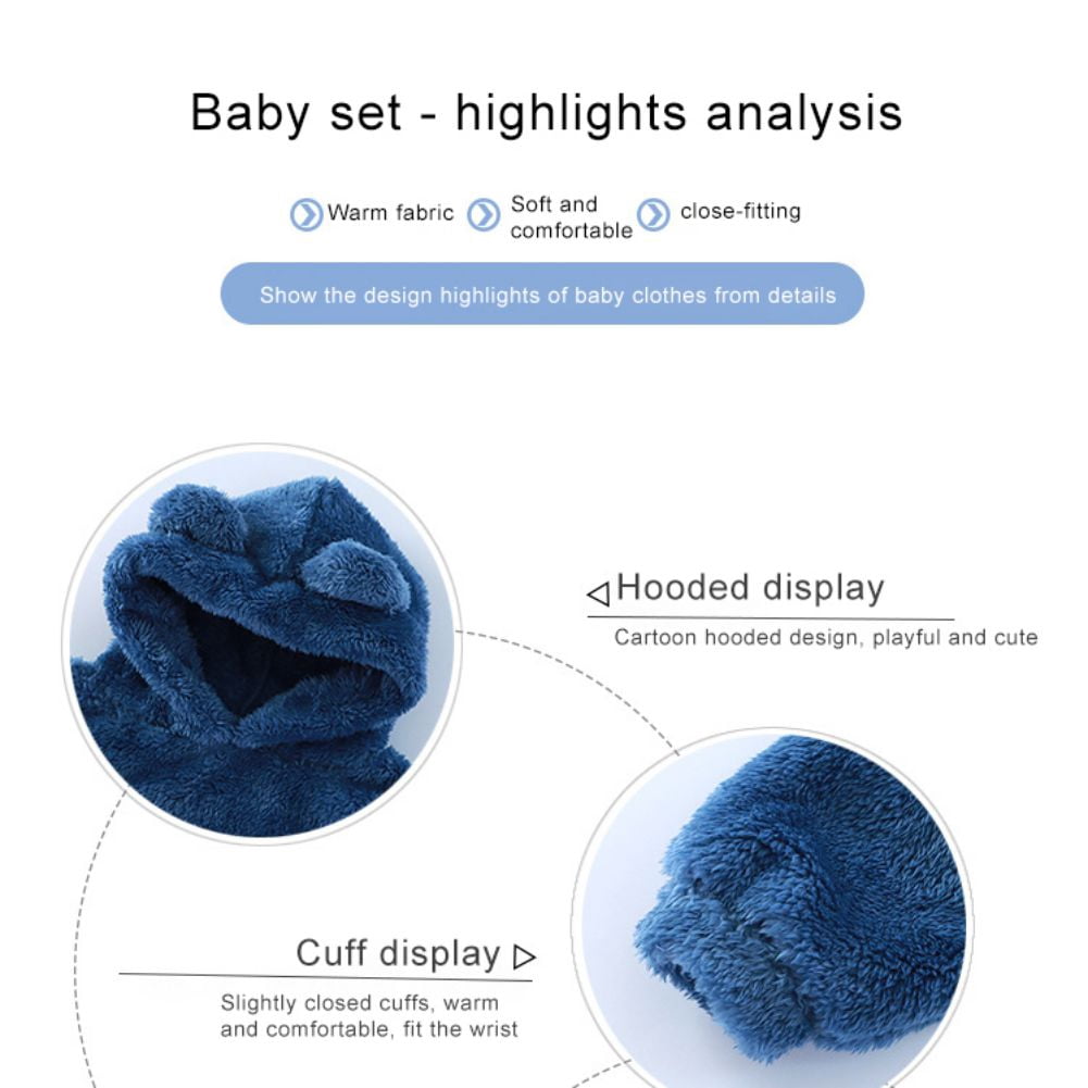 GYRATEDREAM Toddler Girl Boy Fall Winter Clothes Baby Warm Fleece Hooded Bear Ear Sweatshirt Tops and Pants 2Pcs Outfits Kids Fuzzy Sweatsuit with Pocket Dark Brown for 1-7 Years