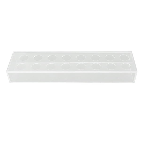 Centro de mesa floral rectangular, florero de acrílico transparente para mesa de comedor, fiesta de boda, hogar, 16 agujeros