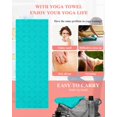 thumbnail image 5 of Turquoise Plaid Yoga Towel for Hot Yoga Non Slip, Geometric Leaf Diamond Morocco Abstract Yoga Mat Towel Absorbent Yoga Sweat Towels Microfiber Hot Yoga Blanket for Bikram Pilates 26"x74", 5 of 7