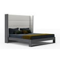 thumbnail image 5 of Modrest Heloise 89x96" Contemporary Vegan Leather EK Bed in Elm Gray/White, 5 of 5