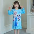 thumbnail image 2 of Camisones de Disney Frozen Princess Elsa para niñas, pijamas de manga larga de algodón de sección delgada, ropa de casa para niñas de 100-110cm Gao Jinjia LED, 2 of 2