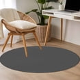 thumbnail image 4 of Dark Gray 4FT Round Area Rugs for Living Room Solid Color Ultra-Thin Non-Slip Round Rugs Machine Washable Low Pile Circle Carpet for Bedroom Kitchen Nursery, 4 of 9