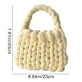 thumbnail image 3 of HongHeng Thick Bulky Giant Wool Handwoven Handbag,Chunky Yarn Knit Shoulder Bag,Casual Soft Purse,Braided DIY Bucket Bag, 3 of 5