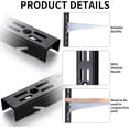 thumbnail image 4 of 6 Pcs 47.5 Inches Shelf Rails Bracket Track Upright Closet System Hardware Adjustable Wall Standard Shelf Standards for Pantries, Linen Closets, Laundry Rooms, Utility Rooms (Black), 4 of 5