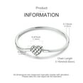 thumbnail image 2 of NARMO European 925 Sterling Silver 5A Zircon Heart Clasp Snake Bracelet fit Charms Beads Pendant for Women Jewelry, 2 of 6