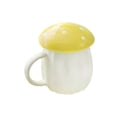 thumbnail image 4 of Mug Regalo Botella de agua Durable con tapa Taza de cerámica Drinkware Mango engrosado para té Leche Hogar Oficina Amarillo Macarena Taza de setas, 4 of 7