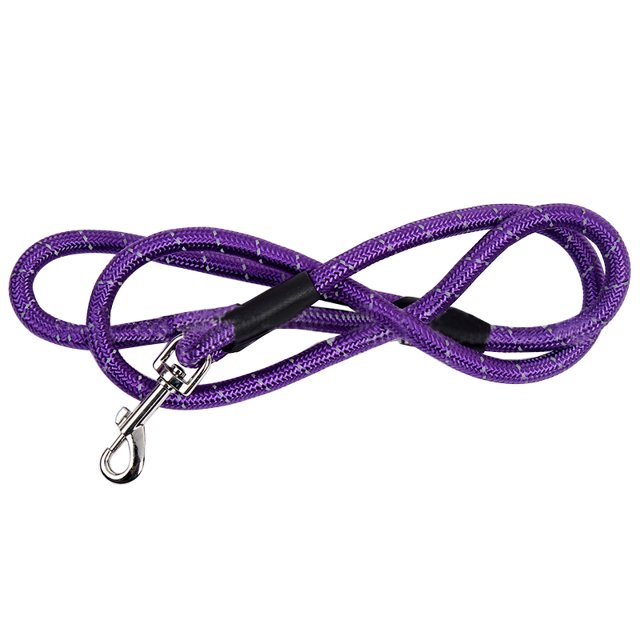 Reflective Pet Leash Nylon Braided Dog Walking Rope Dog Leash for Night Walking