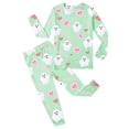 thumbnail image 4 of sususu Girls Halloween Pajamas - Kids 2 Piece Girl's PJ Set For Holiday - Long Sleeve Shirt & Pants (Light Green,2-3 Years), 4 of 4