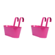 thumbnail image 1 of Macetas colgantes de Metal macetero para barandilla valla balcón rosa rojo, 1 of 5
