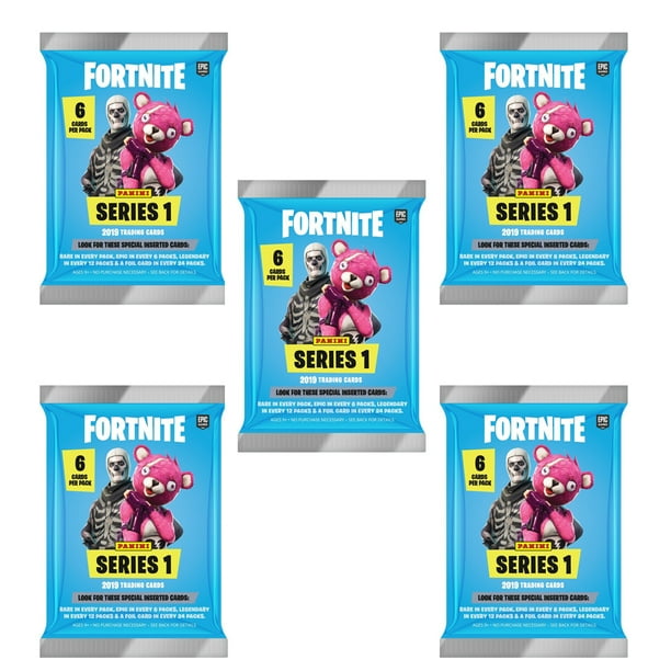 19 Panini Fortnite Series 1 Trading Cards 5 Pack Bundle Walmart Com