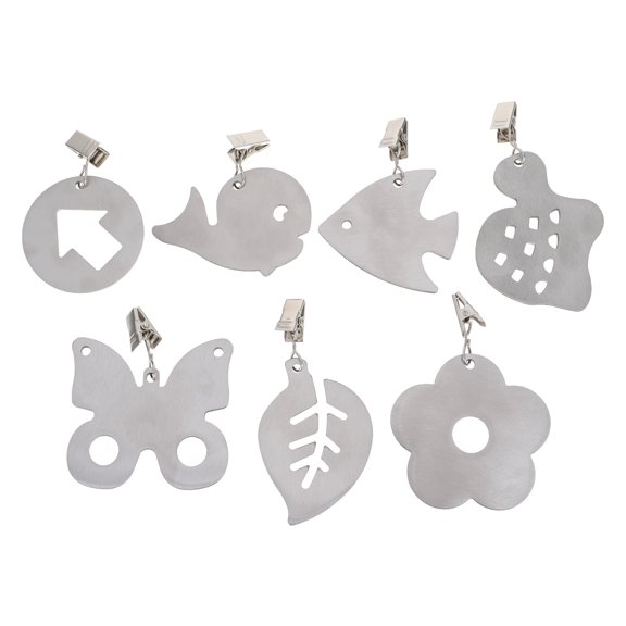 FRCOLOR 7pcs Windproof Table Skirt Clips Stainless Steel Table Weights Hangers