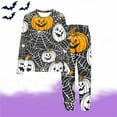 thumbnail image 2 of Fjofpr Toddler Girl Clothes 2t Children's Halloween Printed Round Neck Long Sleeved Top Elastic Waisted Pants Mid Size Children's Home Suit Set 2 years, 2 of 5