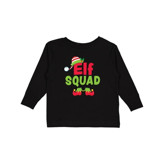 Inktastic Christmas Elf Squad Boys or Girls Long Sleeve Toddler T-Shirt