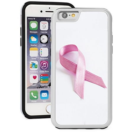 Apple Pink Ribbon - For Apple iPhone Shockproof Impact Hard Soft Case Cover Pink Breast Cancer Ribbon (White for iPhone 7)