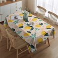 thumbnail image 2 of Yellow Lemon Fruits GreenLeaves Pattern Rectangle Tablecloth 60"x84",Waterproof Polyester Rectangle Table Cloth, Wipeable Spillproof Polyester Tablecloth for Dining, Camping, Indoor and Outdoor, 2 of 5
