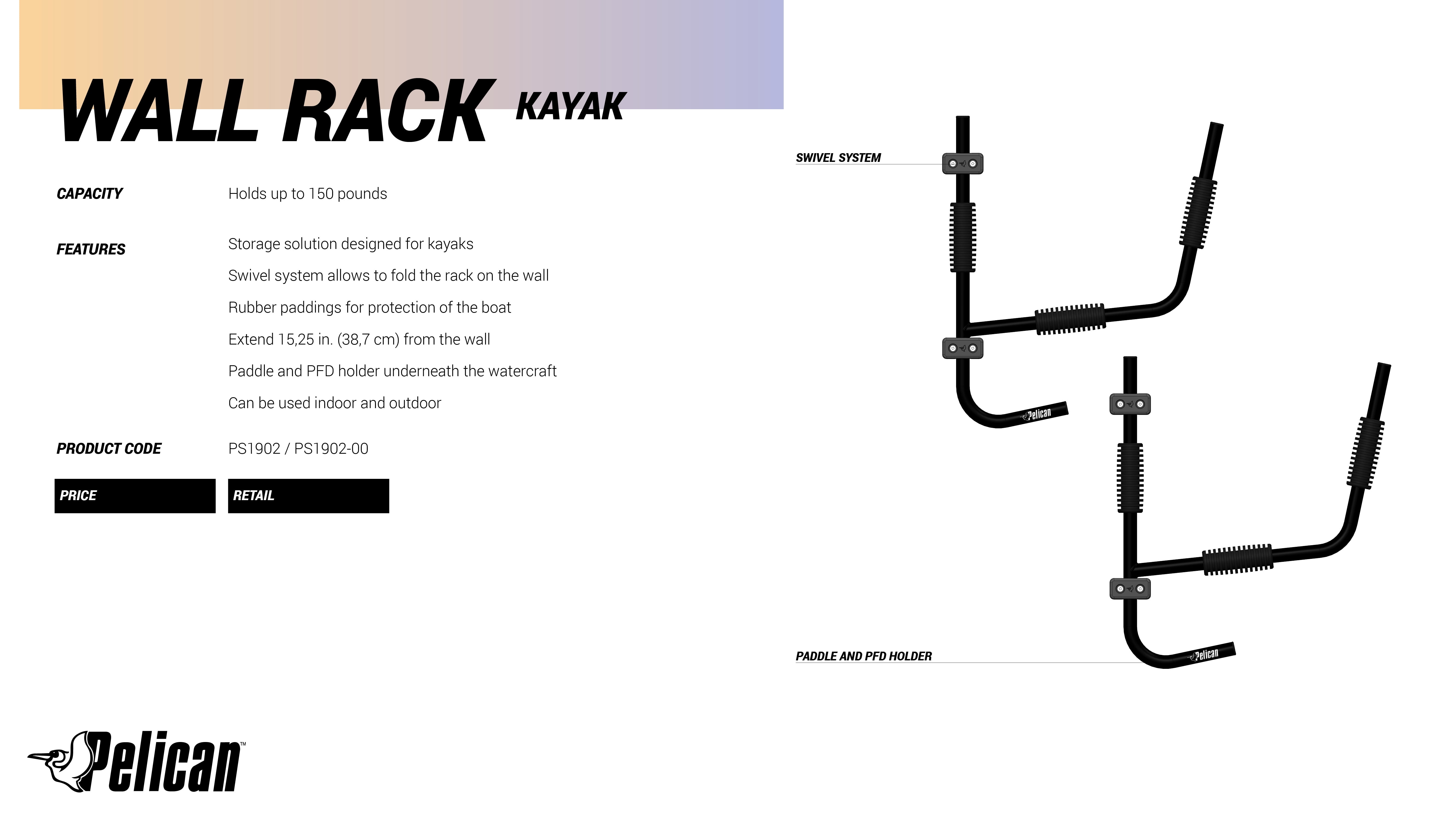 Pelican - Kayak Wall Rack